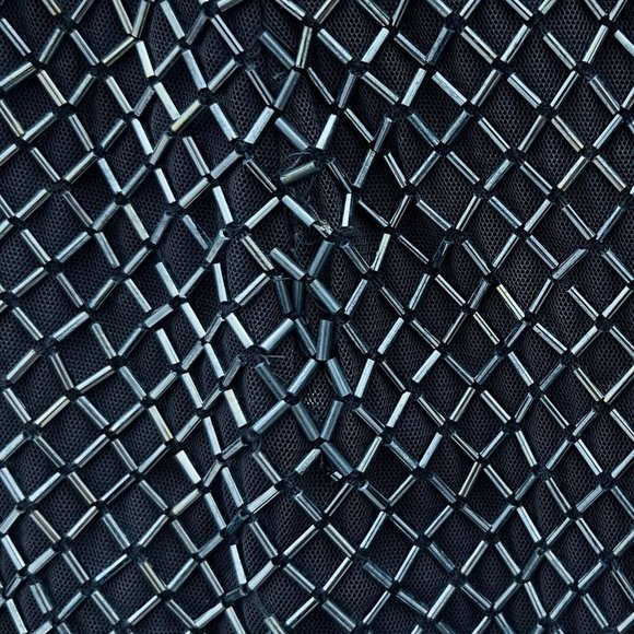 Mac Duggal Midnight Short Sleeve Beaded Evening Dress Sz 18 New NWD 93678 - 0196 - Picture 9 of 14